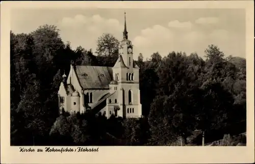 Ak Hohenfichte Leubsdorf in Sachsen, Kirche