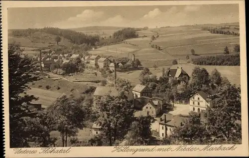 Ak Marbach Leubsdorf in Sachsen, Höllengrund mit Nieder-Marbach