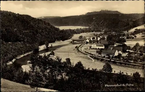 Ak Hennersdorf Augustusburg Erzgebirge, Ortsansicht