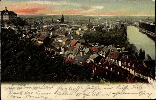 Ak Weißenfels im Burgenlandkreis, Totalansicht