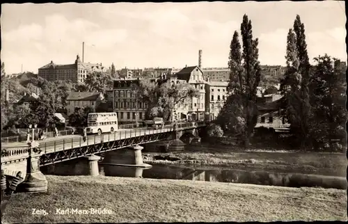 Ak Zeitz im Burgenlandkreis, Karl Marx Brücke