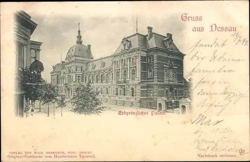 Ak Dessau in Sachsen Anhalt, Erbprinzliches Palais