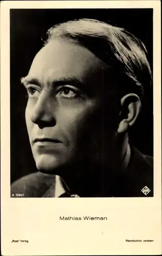 Ak Schauspieler Mathias Wieman, Portrait