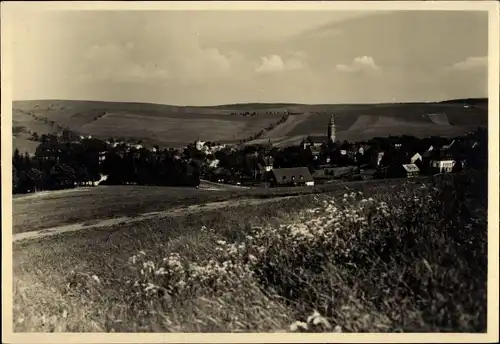 Ak Oberwiesenthal im Erzgebirge, Gesamtansicht