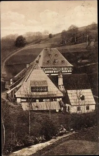 Ak Frohnau Annaberg Buchholz Erzgebirge, Alter Hammer, Fachwerk, Umgebung