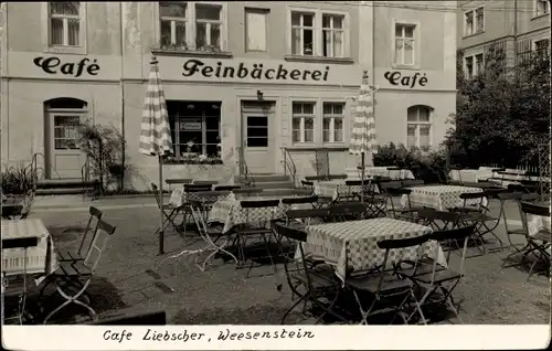 Ak Weesenstein Müglitztal in Sachsen, Cafe Liebscher