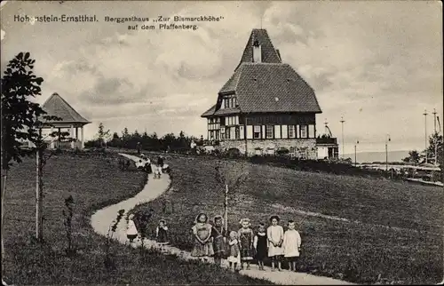 Ak Hohenstein Ernstthal in Sachsen, Berggasthaus Zur Bismarckhöhe auf dem Pfaffenberg