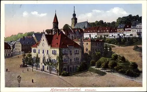 Ak Hohenstein Ernstthal in Sachsen, Altmarkt