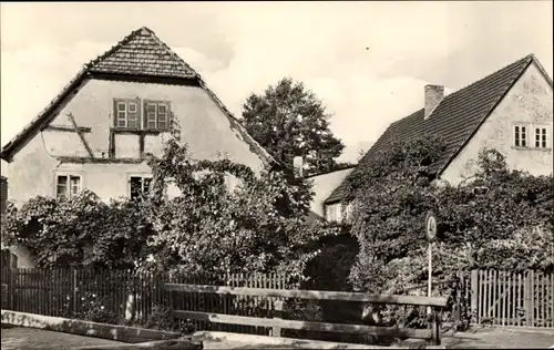 Ak Ruhland in der Oberlausitz, Malerischer Winkel in der Goethestraße