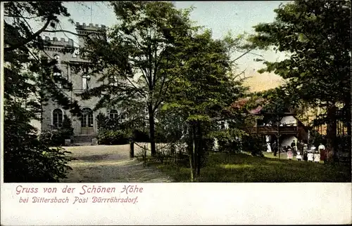 Ak Dürrröhrsdorf Dittersbach, Etablissement Schöne Höhe