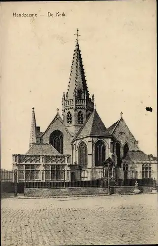Ak Handzaeme Handzame Kortemark Westflandern, De Kerk