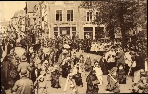 Ak Bruges Brügge Flandern Westflandern, Procession du St. Sang