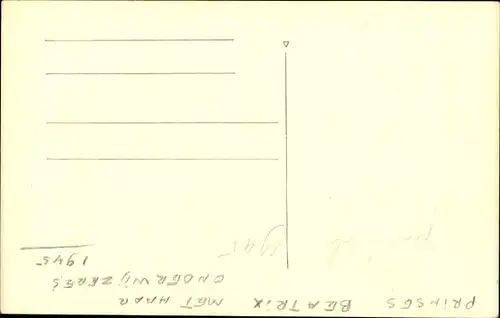 Foto Ak Prinzessin Beatrix der Niederlande, 1945
