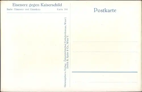 Ak Eisenerz Steiermark, Teilansicht gegen Kaiserschild