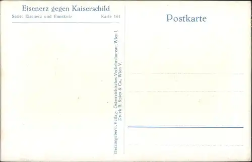 Ak Eisenerz Steiermark, Teilansicht gegen Kaiserschild