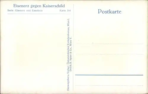 Ak Eisenerz Steiermark, Teilansicht gegen Kaiserschild