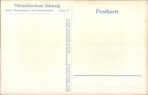 Ak Mönichkirchen in Niederösterreich, Mönichkirchner Schwaig, Winter