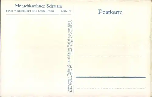 Ak Mönichkirchen in Niederösterreich, Mönichkirchner Schwaig, Winter