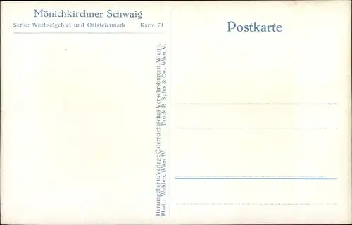 Ak Mönichkirchen in Niederösterreich, Mönichkirchner Schwaig, Winter