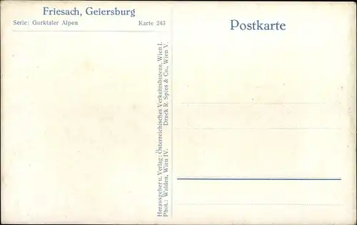 Ak Friesach in Kärnten, Geiersburg