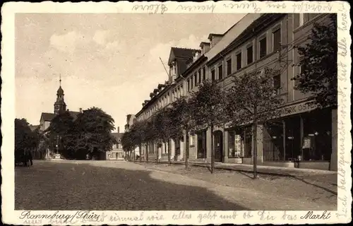 Ak Ronneburg in Thüringen, Partie am Markt