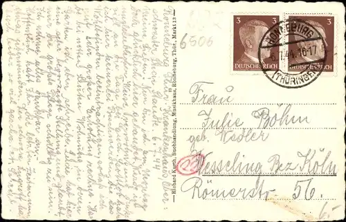 Ak Ronneburg in Thüringen, Partie am Markt