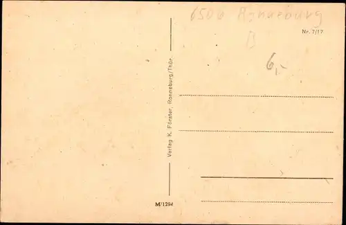 Ak Ronneburg in Thüringen, Rathaus