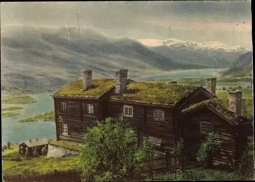 Ak Vaga Norwegen, Sandbu, Wohnhaus