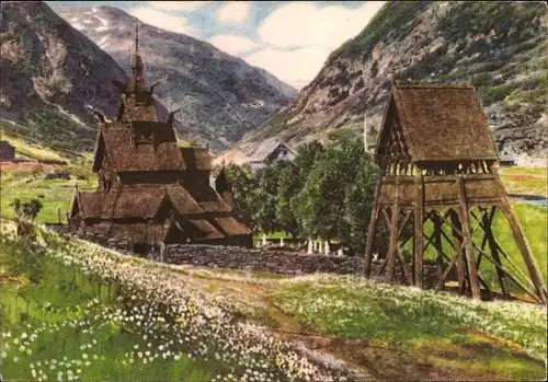 Ak Borgund Norwegen, Stavkirke