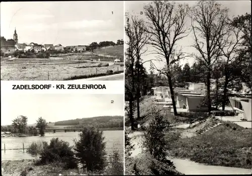 Ak Zadelsdorf Zeulenroda Triebes Thüringen, Talsperre, Bungalowdorf, Blick auf den Ort