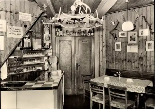 Ak Meuselbach Schwarzmühle Schwarzatal in Thüringen, Gaststätte auf der Meuselbacher Kuppe