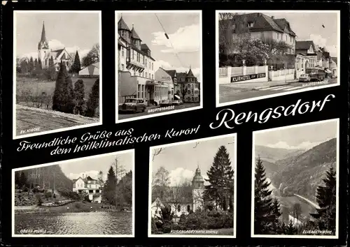 Ak Rengsdorf in Rheinland Pfalz, Kirchen, Hauptstraße, Kuranlage, Obere Mühle