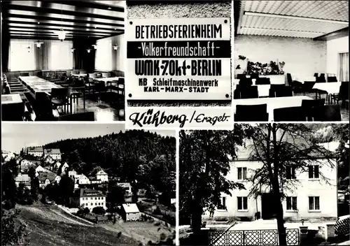 Ak Kühberg Bärenstein im Erzgebirge, Betriebsferienheim Völkerfreundschaft WMK 7. Oktober Berlin