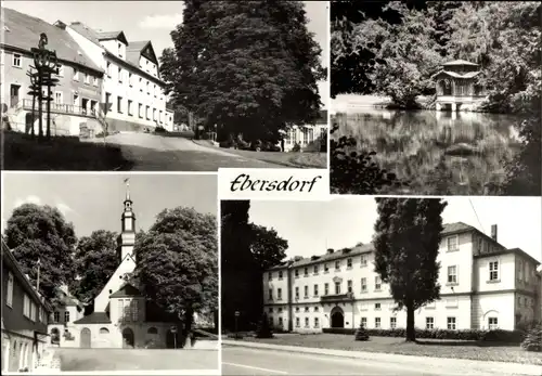 Ak Ebersdorf in Thüringen, Kirche, Teilansicht