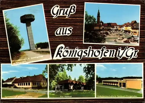 Ak Bad Königshofen im Grabfeld Unterfranken, Aussichtsturm an der Zonengrenze bei Trappstadt