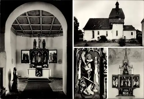 Ak Friesau Ebersdorf Thüringen, St.-Leonhards-Kirche, Altar, Außenansicht