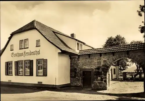 Ak Wandersleben Drei Gleichen Thüringen, Gasthaus Freudenthal, Außenansicht