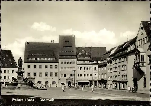 Ak Freiberg Sachsen, Obermarkt