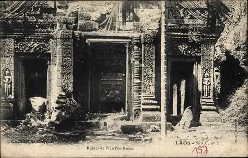 Ak Laos, Ruinen von Wat Pou Bassac