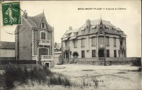 Ak Merlimont Plage Pas-de-Calais, Avenue du Centre