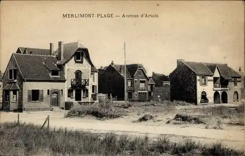 Ak Merlimont Plage Pas de Calais, Avenue d&#39;Artois