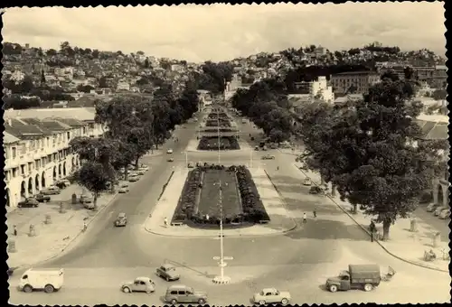 Ak Antananarivo Tananarive Madagaskar, Gesamtansicht, Freiheitsstraße