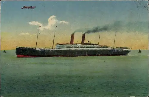 Ak Dampfer Amerika, HAPAG