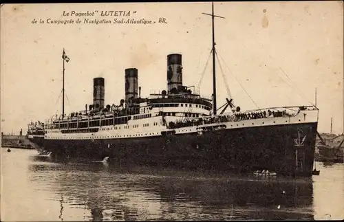 Ak Paquebot Lutetia, South Atlantic Navigation Company