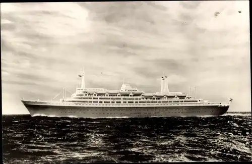 Ak Passagierschiff SS Rotterdam, Holland America Line HAL, In Fahrt