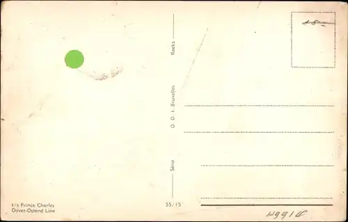 Ak Fährschiff SS Prince Charles, Linie Dover Ostende
