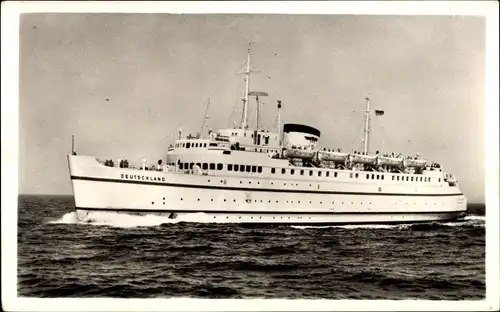 Ak Bundesbahn Hochsee-Fährschiff Deutschland