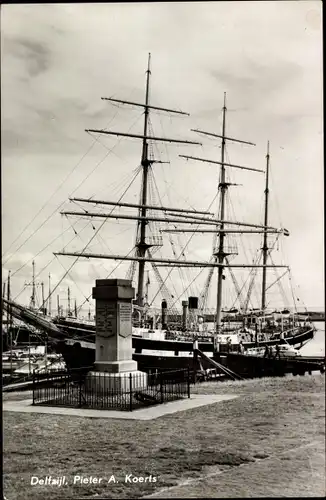 Ak Segelschiff Pieter A. Koerts, Jugendherberge Delfzijl