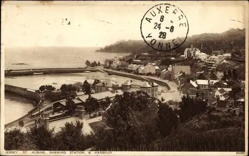 Ak St. Aubins Jersey Kanalinseln, Hafen