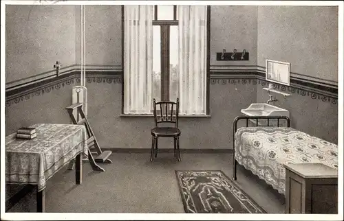 Ak Amersfoort Utrecht Niederlande, Retraitehuis St. Alphonsus, Retraitantenkamer